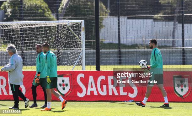 Portugal goalkeeper Rui Patricio in action during Portugal National Team Training session before the friendly matches against Egypt and the...