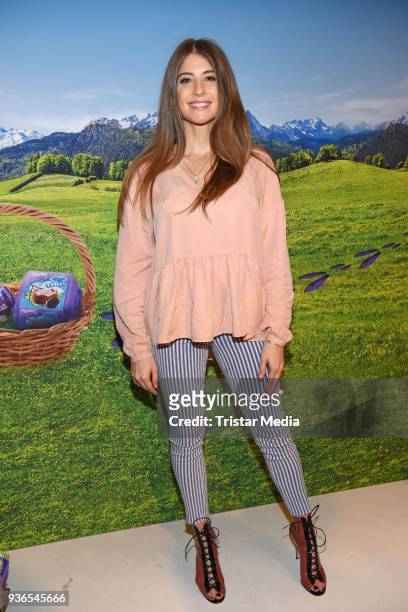 Cathy Hummels during the Milka Osterbrunch at Studio Lassen on March 22, 2018 in Hamburg, Germany.