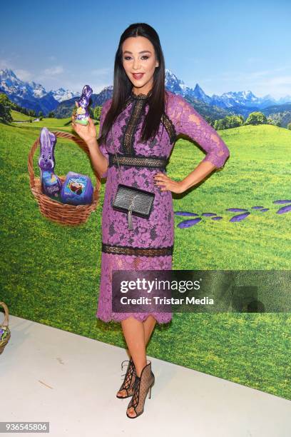 Verona Pooth during the Milka Osterbrunch at Studio Lassen on March 22, 2018 in Hamburg, Germany.