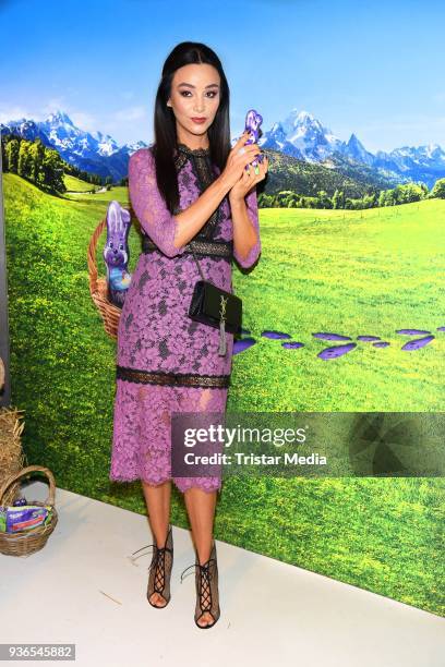 Verona Pooth during the Milka Osterbrunch at Studio Lassen on March 22, 2018 in Hamburg, Germany.