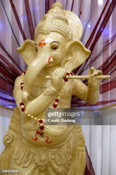 Ganesh murthi in Sanatan Mandir hindu temple, Leicester. United kingdom.