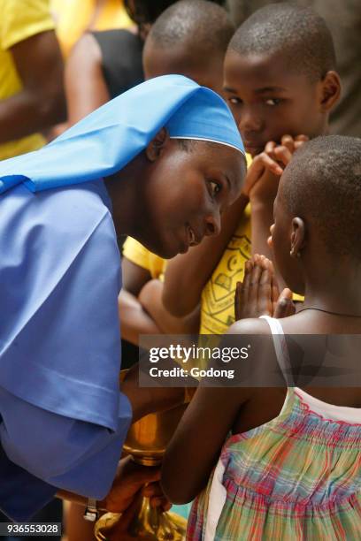 Sunday mass in Mulago catholic church. Uganda.