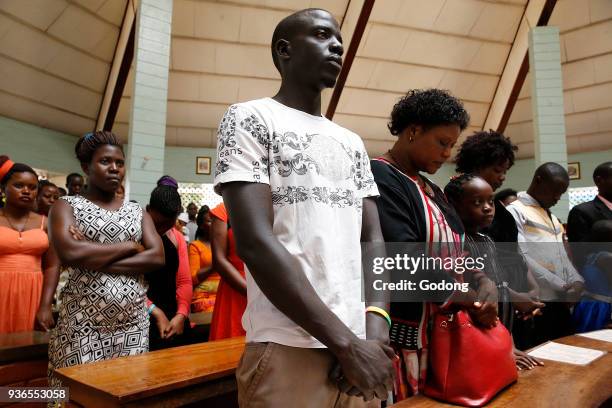 Sunday mass in Mulago catholic church. Uganda.