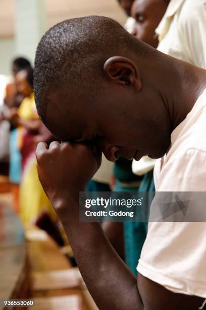 Sunday mass in Mulago catholic church. Uganda.