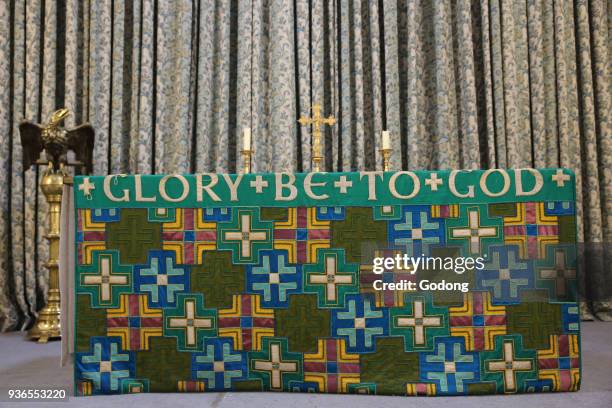 St Mary at Hill church, Billingsgate, London. Altar. United kingdom.