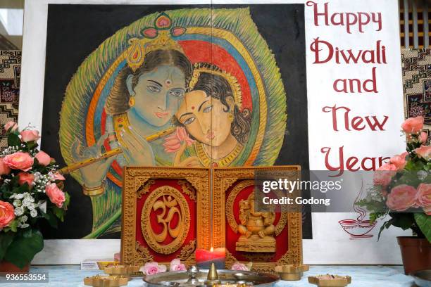 Shree Ram Mandir, Leicester. Diwali celebration. United kingdom.