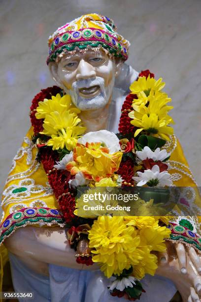 Shree Hindu temple, Leicester. Murthi. Shirdi Sai Baba. United kingdom.