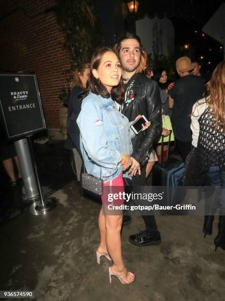 Kelli Berglund and Tyler Wilson are seen on March 21, 2018 in Los Angeles, California.