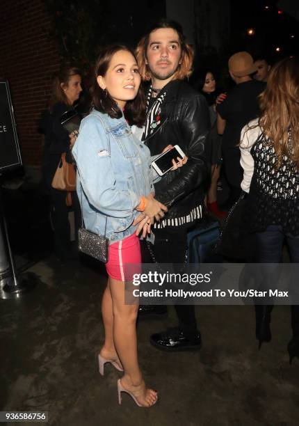 Tyler Wilson and Kelli Berglund are seen on March 21, 2018 in Los Angeles, California.