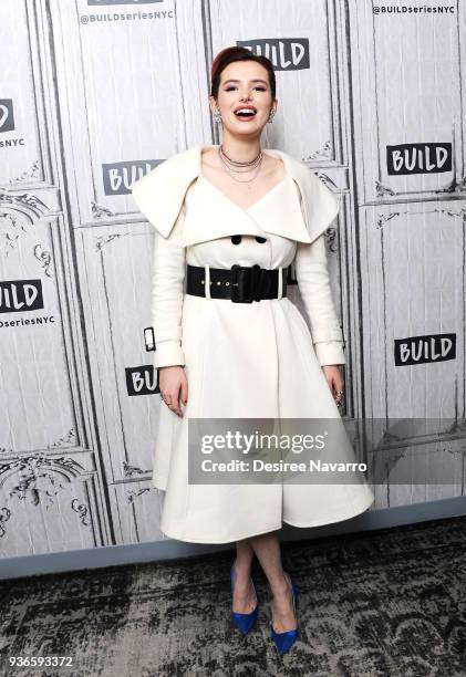 Actress Bella Thorne visits Build Series to discuss the film 'Midnight Sun' at Build Studio on March 22, 2018 in New York City.