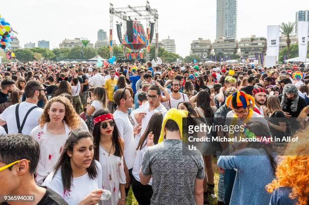 The annual street party is Tel Aviv's biggest Purim event. Purim is a Jewish holiday that commemorates the saving of the Jewish people from Haman,...