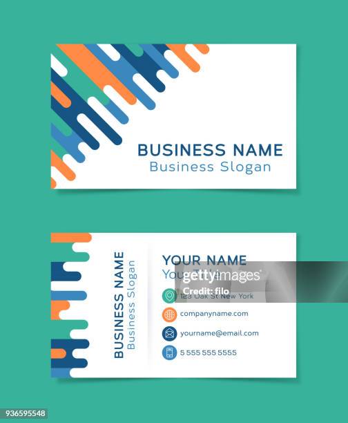business card template - hyphen stock illustrations