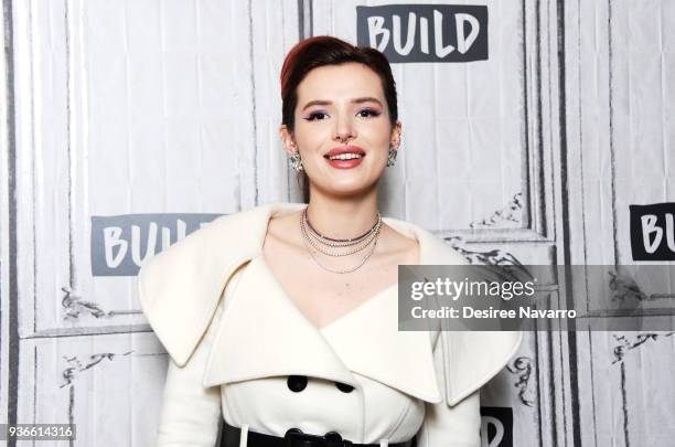 Actress Bella Thorne visits Build Series to discuss the film 'Midnight Sun' at Build Studio on March 22, 2018 in New York City.