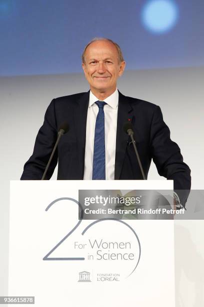 Chairman & Chief Executive Officer of L'Oreal and Chairman of the L'Oreal Foundation Jean-Paul Agon attends the 2018 L'Oreal - UNESCO for Women in...