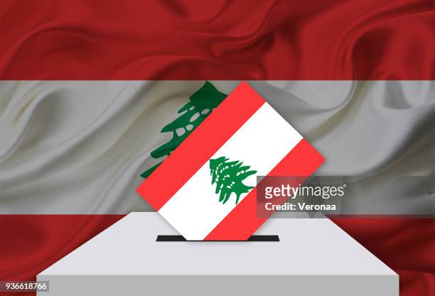 illustrations, cliparts, dessins animés et icônes de élection - vote au liban - liban