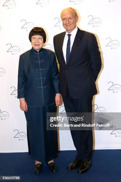 Laureate Professor Mee-Mann Chang from China and Chairman & Chief Executive Officer of L'Oreal and Chairman of the L'Oreal Foundation Jean-Paul Agon...