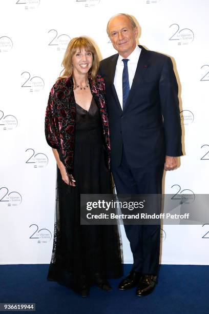 Laureate Professor Heather Zar from South Africa and Chairman & Chief Executive Officer of L'Oreal and Chairman of the L'Oreal Foundation Jean-Paul...