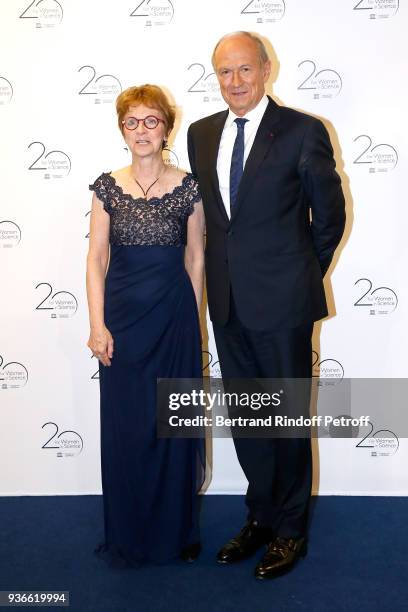 Laureate Professor Janet Rossant from Canada and Chairman & Chief Executive Officer of L'Oreal and Chairman of the L'Oreal Foundation Jean-Paul Agon...