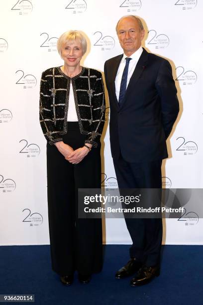 Laureate Professor Dame Caroline Dean from UK and Chairman & Chief Executive Officer of L'Oreal and Chairman of the L'Oreal Foundation Jean-Paul Agon...