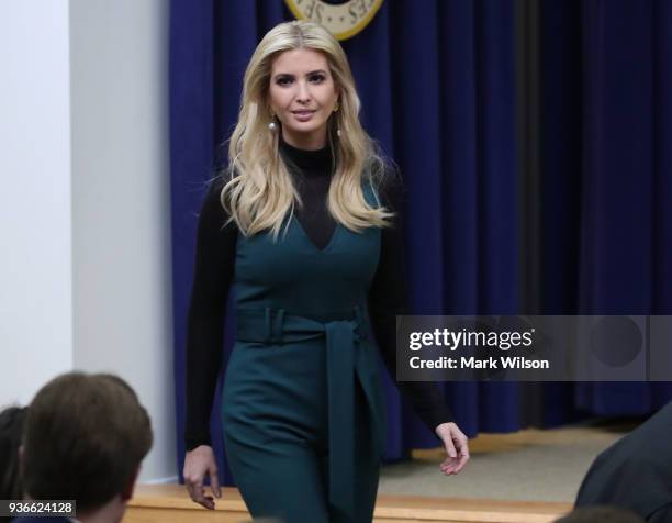Ivanka Trump attends a forum dubbed the Generation Next Summit at the White House on March 22, 2018 in Washington, DC. The meeting brought together...