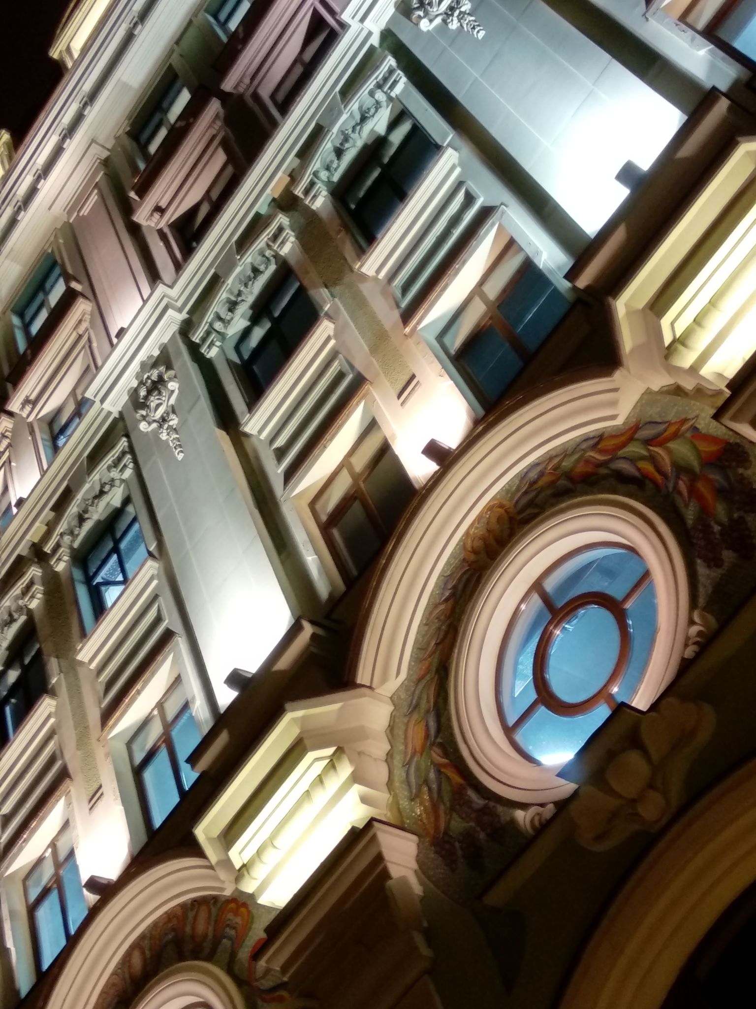 baroque building in the night illumination baroque building in the night illumination