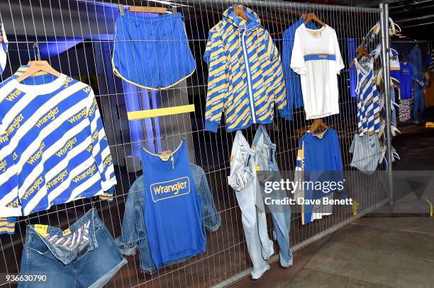 General view at the Wrangler Revival Blue & Yellow event at Poland Street Car Park on March 22, 2018 in London, England.