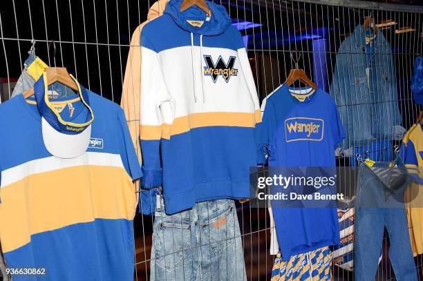 General view at the Wrangler Revival Blue & Yellow event at Poland Street Car Park on March 22, 2018 in London, England.