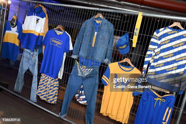 General view at the Wrangler Revival Blue & Yellow event at Poland Street Car Park on March 22, 2018 in London, England.