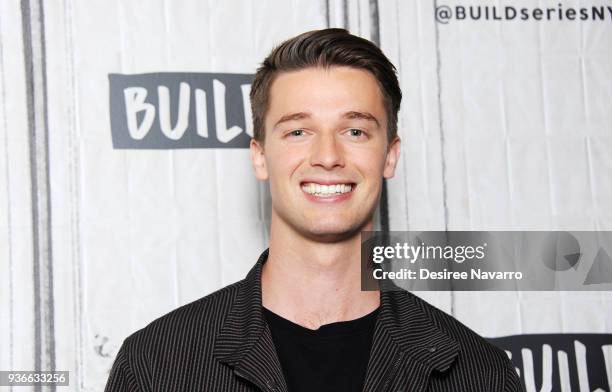 Actor Patrick Schwarzenegger visits Build Series to discuss the film 'Midnight Sun' at Build Studio on March 22, 2018 in New York City.