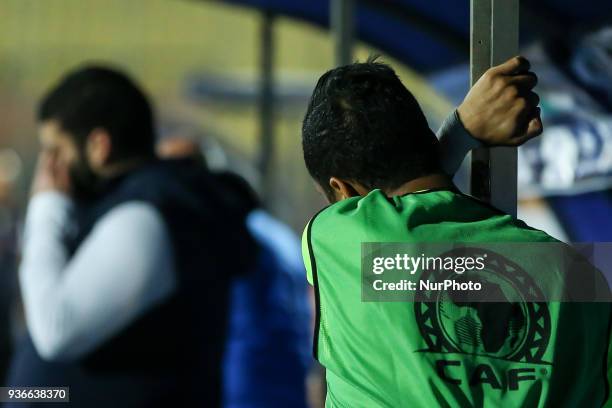 Football match between Zamalek SC vs Wolaita Dicha during African Confederation Cup 2018, in Cairo, on March 18, 2018. The Ethiopian debutants...