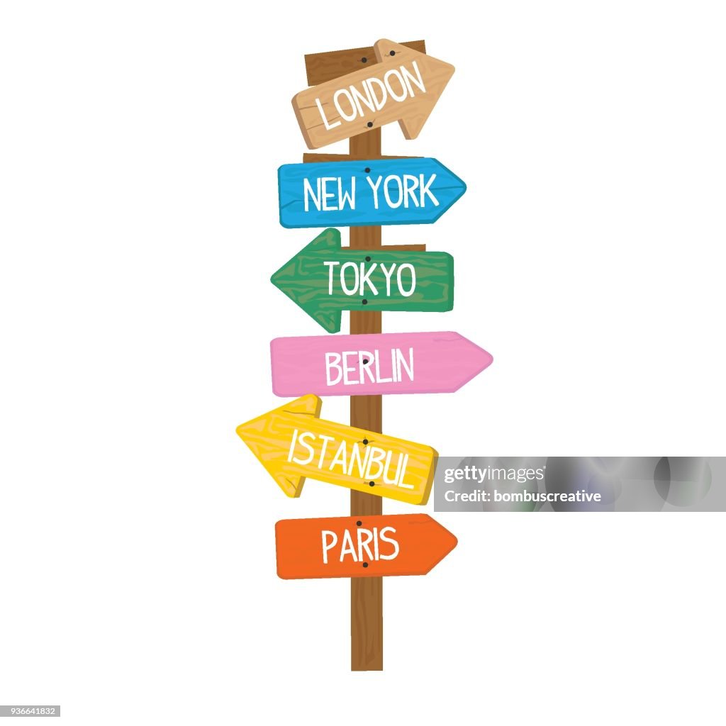 Wood Signboard With Color
