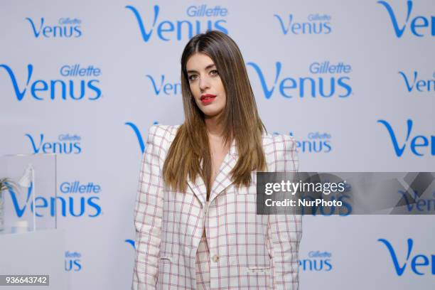 Dulceida attends the presentation of the new Venus Swirl in Madrid. Spain March 22, 2018