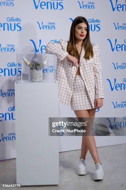 Dulceida attends the presentation of the new Venus Swirl in Madrid. Spain March 22, 2018