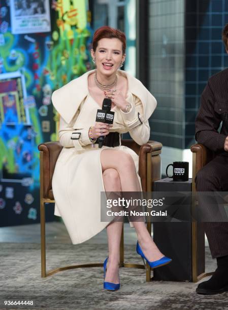 Bella Thorne visits Build Series to discuss 'Midnight Sun' at Build Studio on March 22, 2018 in New York City.