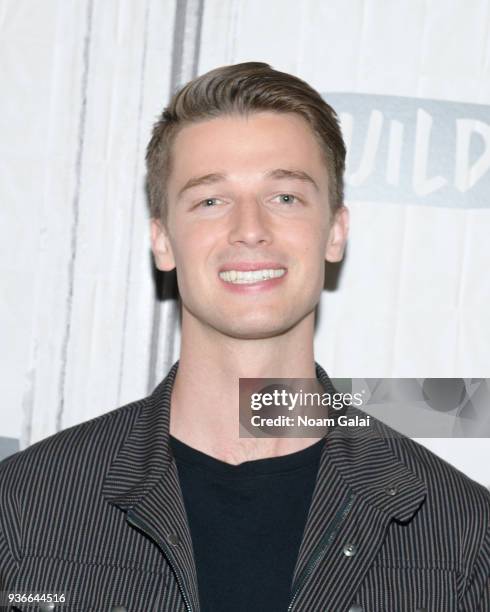 Patrick Schwarzenegger visits Build Series to discuss 'Midnight Sun' at Build Studio on March 22, 2018 in New York City.