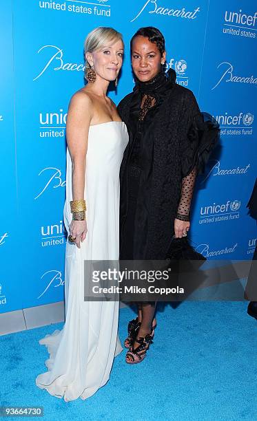 Hillary Gumbel and Erica Reid attends the 2009 UNICEF Snowflake Ball at Cipriani 42nd Street on December 2, 2009 in New York City.