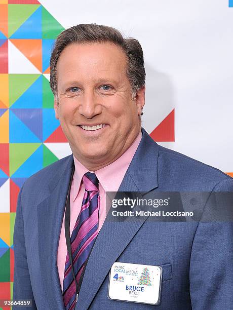 Sports anchorman Bruce Beck attends WNBC's Rockefeller Center Tree Lighting celebration at Rock Center Cafe on December 2, 2009 in New York, New York.