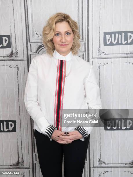 Edie Falco visits Build Series to discuss 'Outside In' at Build Studio on March 22, 2018 in New York City.