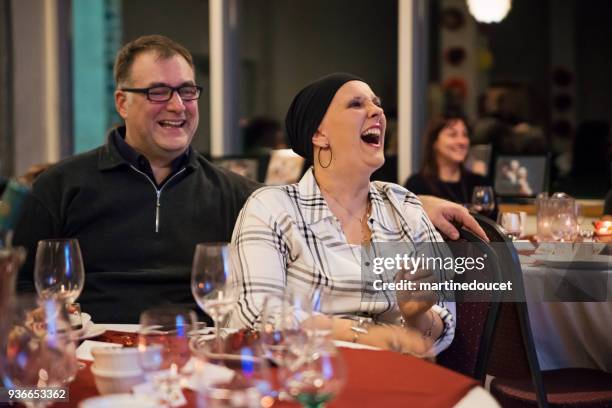 Cancer patient with husband celebrating wedding anniversary.