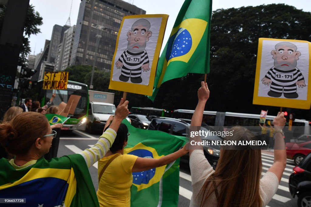 BRAZIL-JUSTICE-CORRUPTION-COURT-LULA-PROTEST
