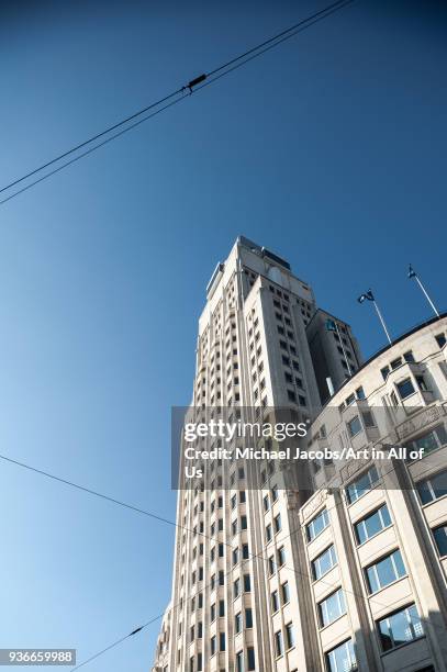 February 2015: KBC tower - Boerentoren, originally the Torengebouw van Antwerpen) is a historic tall building in Antwerp, Belgium. Constructed...