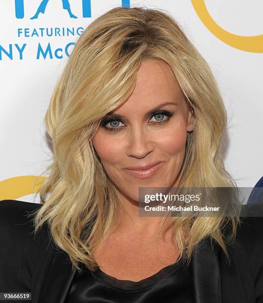 Actress Jenny McCarthy arrives at the Oxygen TV and Ubisoft Launch of ''Your Shape'' Featuring Jenny McCarthy at Hyde Lounge on December 2, 2009 in...