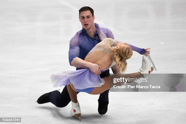 Aljona Savchenko and Bruno Massot of Germany compete in the Pairs Short Program during day two of the World Figure Skating Championships at...