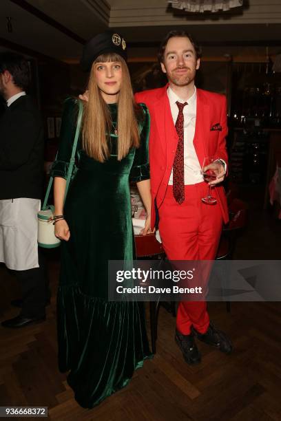 Charlotte Colbert and Philip Colbert attend a dinner in celebration of Wim Wenders Blain|Southern exhibition ÔEarly Works: 1964-1984Õ at The Colony...