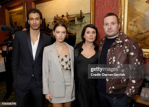 Kelvin Bueno, Iris Law, Sadie Frost and Kim Jones attend as Edward Enninful and Kate Moss celebrate Giovanni Morelli as the new creative director of...