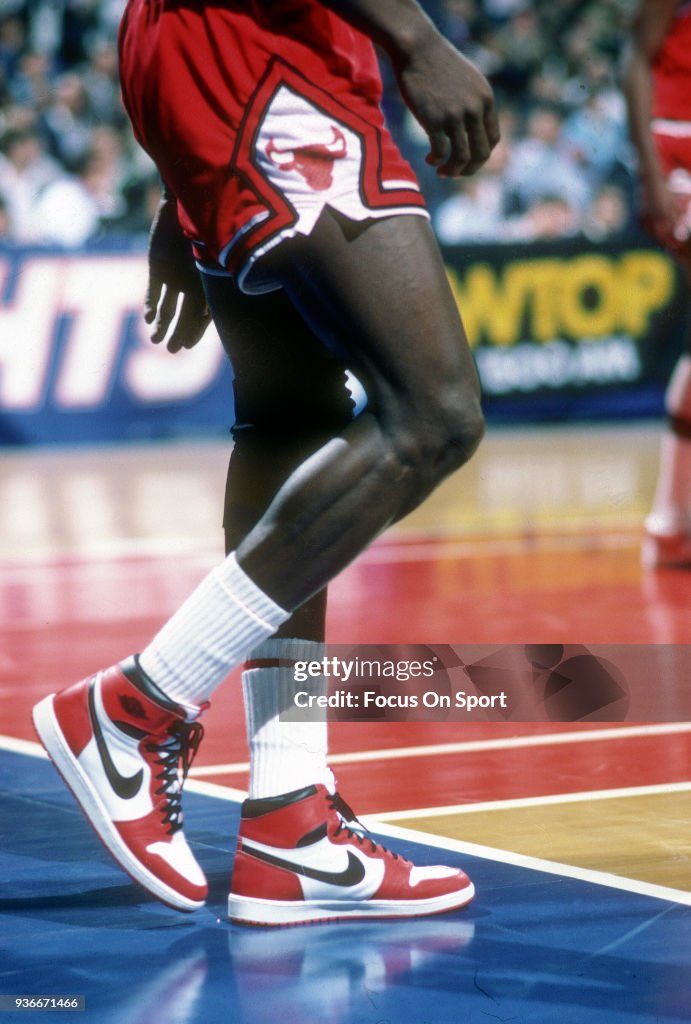 A detailed of the Nike Air Jordan's 1's by Michael Fotografía de - Getty Images