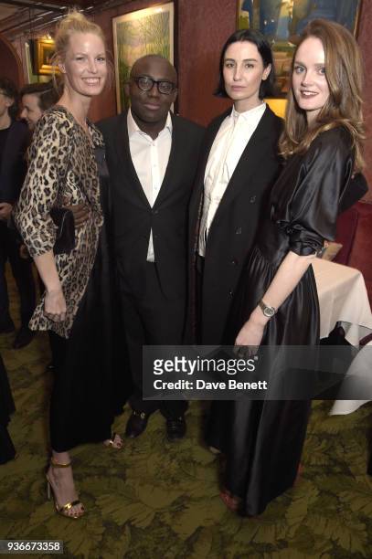 Caroline Winberg, Edward Enninful, Erin O'Connor, and Lisa Cant attend a private dinner hosted by British Vogue editor Edward Enninful and Kate Moss...