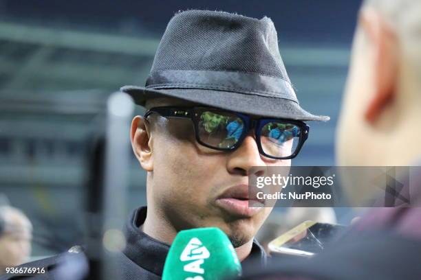 El Hadji Diouf former player of Liverpool and Senegal during the media day ahied the international friendly football match between Marocco and Serbia...