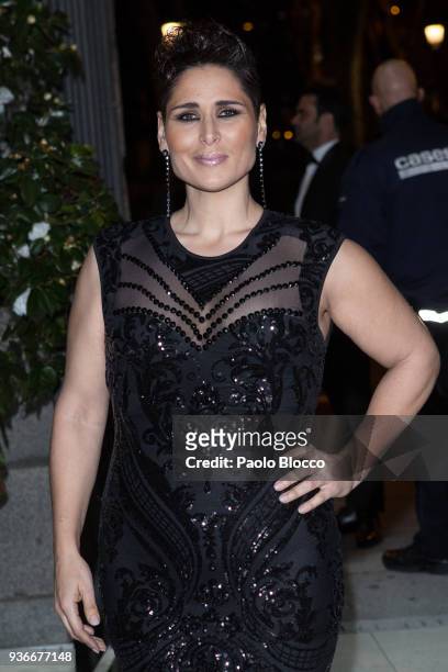 Rosa Lopez is seen attending the III The Global Gift Gala at Thyssen-Bornemisza museum on March 22, 2018 in Madrid, Spain.