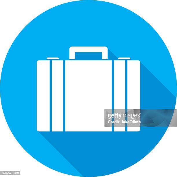 suitcase icon silhouette - salesman flat design stock illustrations